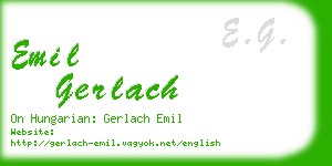 emil gerlach business card